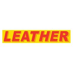 Option – Yellow & Red Slogan - Leather - Qty. 12