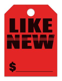 Hang Tags - Like New - Large, Red - Qty. 50