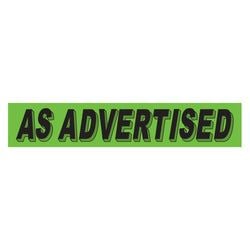 Flourescent Green & Black Slogan - As Advertised - Qty. 12