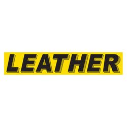 Option – Yellow & Black Slogan - Leather - Qty. 12