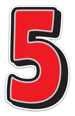 Option – Giant Magnetic Number - Red with Gray Border - 5 - Qty. 1