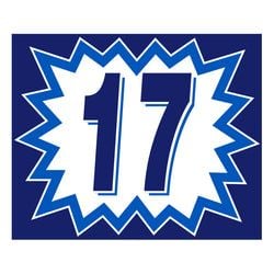Window Sticker - Blasts - Blue & White - 2017 - Qty. 12