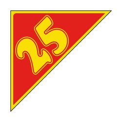 Option – Window Sticker - Auto Angles - Yellow & Red - 2025 - Qty. 12