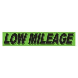 Flourescent Green & Black Slogan - Low Mileage - Qty. 12