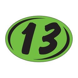 Option – Window Sticker - Rounds - Black on Green - 2013 - Qty. 12