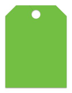 Hang Tags - Blank - Large, Green - Qty. 50