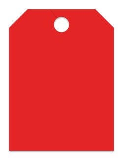 Option – Hang Tags - Blank - Large, Red - Qty. 50