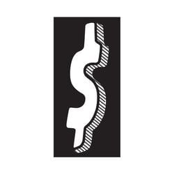Window Sticker - 7 1/2"  White/Black '$' - Qty. 12