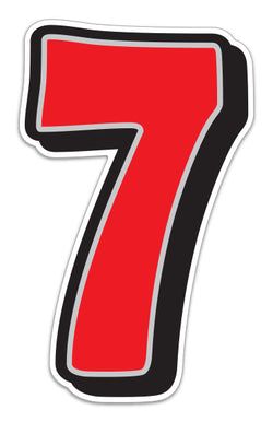 Option – Giant Magnetic Number - Red with Gray Border - 7 - Qty. 1