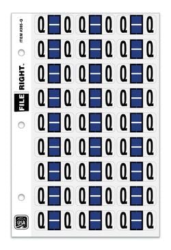 Color-Code Alphabet Letter Q, Ring Book, Pkg. of 270 Labels