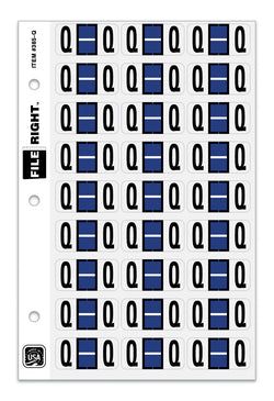 Option – Color-Code Alphabet Letter Q, Ring Book, Pkg. of 270 Labels