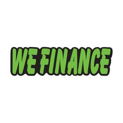 Option – Green & Black Die Cut Slogan - We Finance - Qty. 12