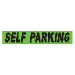 Option – Flourescent Green & Black Slogan - Self Parking - Qty. 12