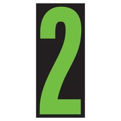 Window Sticker - 5-1/2" Fluor. Green/Black #2 - Qty. 12