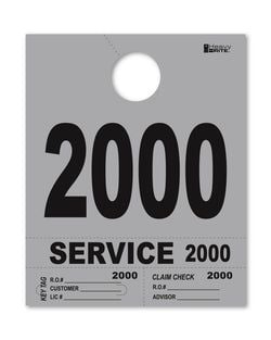 4 Part Heavy Brite Disp. No. - HB4P-2 - Gray - 2000-2999