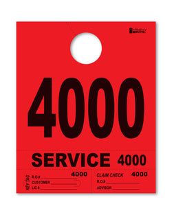 4 Part Heavy Brite Disp. No. - HB4P-4 - Red - 4000-4999