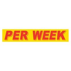 Yellow & Red Slogan - Per Week - Qty. 12