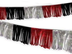 Metallic Streamers-Black/Silv/Red-1