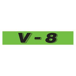 Option – Flourescent Green & Black Slogan - V-8 - Qty. 12