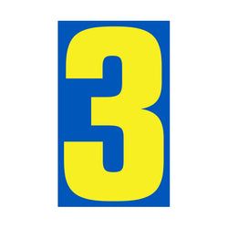 Window Sticker - 9 1/2" Blue/Yellow #3 - Qty. 12