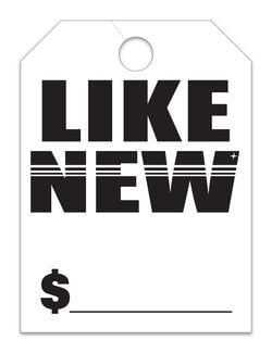 Hang Tags - Like New - Large, White - Qty. 50