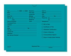 Option – Vehicle Deal Jackets, Printed - DSA-546-TEAL - Box of 500