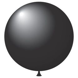Option – Crystal Latex Balloons - 17" - Black - Qty. 72