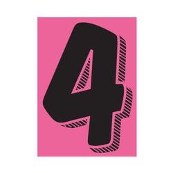 Window Sticker - 7 1/2" Black/Pink #4 - Qty. 12