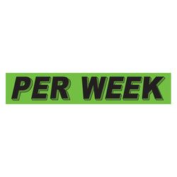 Option – Flourescent Green & Black Slogan - Per Week - Qty. 12