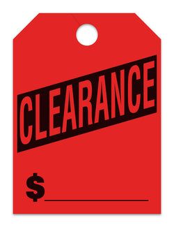Hang Tags - Clearance - Large, Red - Qty. 50