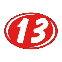 Option – Window Sticker - Rounds - White on Red - 2013 - Qty. 12