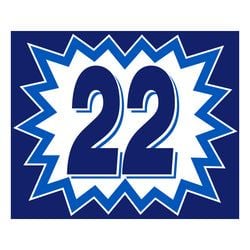 Window Sticker - Blasts - Blue & White - 2022 - Qty. 12