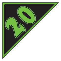 Option – Window Sticker - Auto Angles - Green & Black - 2020 - Qty. 12