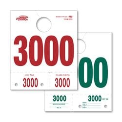 White 4 Digit Dispatch Number - 4DN-3 - Series 3000-3999