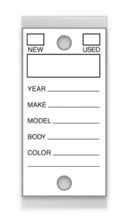 Self-Protect Key Tags - WHITE # 200 - 250 Per Box With Rings