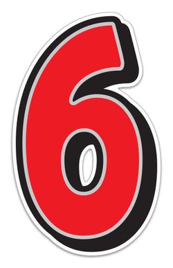 Option – Giant Magnetic Number - Red with Gray Border - 6 - Qty. 1