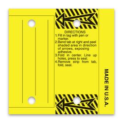 Option – Multi Use Key Tag - YELLOW #204 - 250 Per Box With Rings