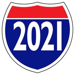 Option – Window Sticker - Interstate Shield - 2021 - Qty. 12