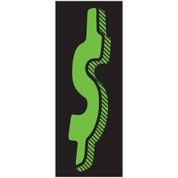 Window Sticker - 11 1/2" Fluor. Green/Black '$' - Qty. 12