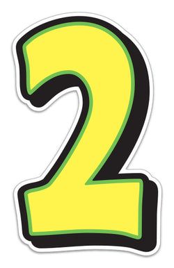 Option – Giant Magnetic Number - Yellow with Green Border - 2 - Qty. 1