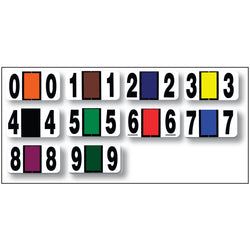 Option – Full Set - Color Code ROLL Numbers (0-9) 10 Rolls
