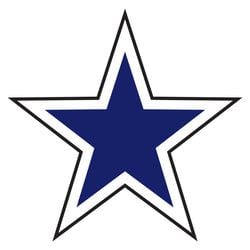 Window Sticker - Star - Blue & White - 5" - Qty. 12