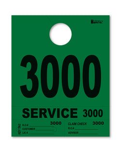 4 Part Heavy Brite Disp. No. - HB4P-3 - Green - 3000-3999