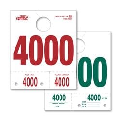 White 4 Digit Dispatch Number - 4DN-4 - Series 4000-4999