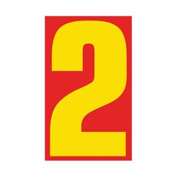 Window Sticker - 9 1/2" Red/Yellow #2 - Qty. 12