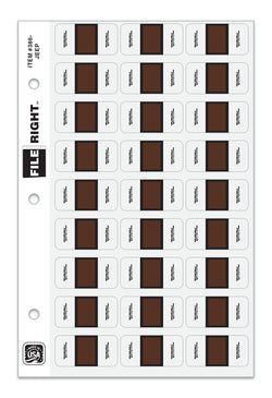 Option – Color-Code Auto-Make JEEP, Ring Book, Pkg. of 270 labels