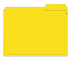 Option – 3 Tab File Folder - Yellow - Qty. 100 per Box