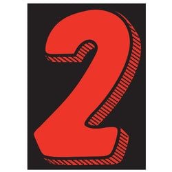 Window Sticker - 7 1/2" Red/Black #2 - Qty. 12