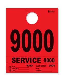 4 Part Heavy Brite Disp. No. - HB4P-9 - Red - 9000-9999