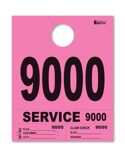 4 Part Heavy Brite Disp. No. - HB4P-9 - Pink - 9000-9999